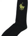 Polo Ralph Lauren Big Pony Wool Boot Sock (10-13, Yellow)