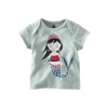Tea Collection Baby-Girls Infant Su Chi Mermaid Tee, Mineral, X-Small