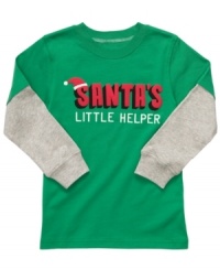 'Tis the season to be jolly. Share the joy of the holiday season with Carter's layered style t-shirt. Makes a great gift. 'Tis the season to be jolly. Share the joy of the holiday season with Carter's layered style t-shirt. Makes a great gift.