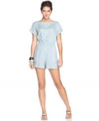 An allover heart prints adds an irreverent appeal to this BCBGeneration romper -- add wedges to up the hot factor! An allover heart prints adds an irreverent appeal to this BCBGeneration romper -- add wedges to up the hot factor!