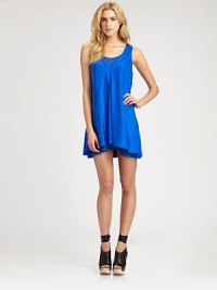 Silk go-to has a mesh neckline, ruffled hi-low hem and ultra-soft, attached slip. V-neck with mesh detailingSleevelessTiered hi-low hemFully linedAbout 19 from natural waistAttached viscose slipSilkDry cleanMade in USA of imported fabricModel shown is 5'10 (177cm) wearing US size Small. Silk go-to has a mesh neckline, ruffled hi-low hem and ultra-soft, attached slip. V-neck with mesh detailingSleevelessTiered hi-low hemFully linedAbout 19 from natural waistAttached viscose slipSilkDry cleanMade in USA of imported fabricModel shown is 5'10 (177cm) wearing US size Small.
