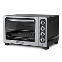 Convection bake, broil, toast, and warm functions. 60 minute timer, non stick interior. Large viewing window in durable door, soft grip knobs. Includes stainless broil pan with grill, stainless crumb tray and 2 stainless racks Convection bake, broil, toast, and warm functions. 60 minute timer, non stick interior. Large viewing window in durable door, soft grip knobs. Includes stainless broil pan with grill, stainless crumb tray and 2 stainless racks