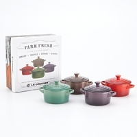 A scaled-down version of Le Creuset's famous cast iron casseroles, each beautifully enameled pot is ideal for preparing and serving an individual portion of all your favorite recipes, from French onion soup to chicken pot pie. A scaled-down version of Le Creuset's famous cast iron casseroles, each beautifully enameled pot is ideal for preparing and serving an individual portion of all your favorite recipes, from French onion soup to chicken pot pie.