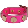 Charmed by Stacy Patent Leather Neon Buckle Bracelet (Hot Pink)