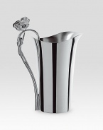 Stunning, lean lines and a blooming anemone flower accent along the handle of a polished, silverplated design. From the Belle Epoque Collection A thoughtful gift 10½H X 7 dia 51 fl oz Imported