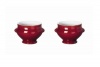 Emile Henry Lion's Head Soup Bowls, Set of 2, Cerise