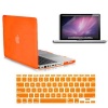 SmackTom 3 in 1 Rubberized Hard Case Skin for Macbook Pro 13 inches with Protective Keyboard Cover - Orange
