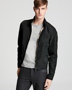 A distinct jacket from Burberry Brit keeps the wind off your back and your look handsome and sophisticated.