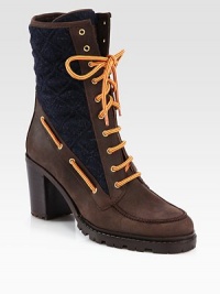An elevated cold weather essential in rich suede, finished with warm wool accents and a rubber trek sole for added traction. Stacked heel, 3¼ (80mm)Stacked platform, ¾ (20mm)Compares to a 2½ heel (65mm)Suede and wool upperLeather liningRubber trek solePadded insoleImported An elevated cold weather essential in rich suede, finished with warm wool accents and a rubber trek sole for added traction. Stacked heel, 3¼ (80mm)Stacked platform, ¾ (20mm)Compares to a 2½ heel (65mm)Suede and wool upperLeather liningRubber trek solePadded insoleImported
