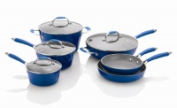 Fagor Michelle B. 10-Piece Induction Ready Forged Aluminum Cookware Set, Blue Fagor Michelle B. 10-Piece Induction Ready Forged Aluminum Cookware Set, Blue