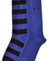 Polo Ralph Lauren Men's Striped Rugby Socks Royal Blue