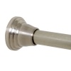 Zenith Products Decorative Adjustable Tension Shower Rod, 43 - 72 Inch, Satin Nickel