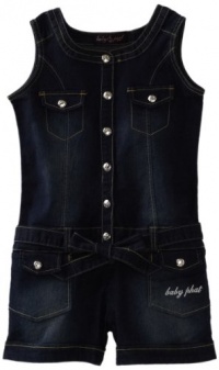 Baby Phat - Kids Girls 7-16 Romper, Dark Wash, X-Large Baby Phat - Kids Girls 7-16 Romper, Dark Wash, X-Large