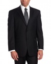 Tommy Hilfiger Men's 2 Button Side Vent Trim Fit Stripe Suit with Flat Front Pant