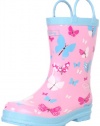 Hatley Girls 2-6X Children Rubber Boot, Flying Butterflies, 13