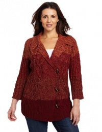 Jones New York Women's Plus-Size Three Quarter Sleeve Foldout Asymmetrical Mock Neck Top, Garnet Multi, 2X Jones New York Women's Plus-Size Three Quarter Sleeve Foldout Asymmetrical Mock Neck Top, Garnet Multi, 2X