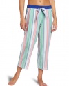 Nautica Sleepwear Women's Stripe Capri Pajama Bottom