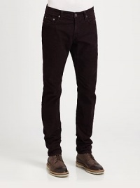 A fine-wale corduroy jean adds a textured finish to your sharp, streamlined ensemble; Tailored from a smooth cotton with a straight-fitting silhouette.Five-pocket styleInseam, about 34CottonMachine washMade in USA A fine-wale corduroy jean adds a textured finish to your sharp, streamlined ensemble; Tailored from a smooth cotton with a straight-fitting silhouette.Five-pocket styleInseam, about 34CottonMachine washMade in USA