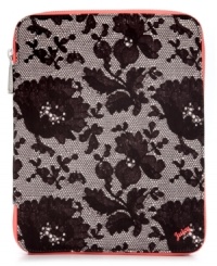 Give your favorite tech toy a flirty feel with this floral print case from Juicy Couture. The secure zip around closure and soft velour lining keeps your iPad safe while you're on-the-move. Give your favorite tech toy a flirty feel with this floral print case from Juicy Couture. The secure zip around closure and soft velour lining keeps your iPad safe while you're on-the-move.