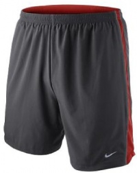 Nike Mens 7 Inseam Anthracite/Sport Red Tempo Track Short Nike Mens 7 Inseam Anthracite/Sport Red Tempo Track Short