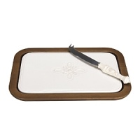 Whether elegant or casual, sophisticated or modern, your events are perfectly accommodated by this Juliska Jardins du Monde cheese board and knife set. Whether elegant or casual, sophisticated or modern, your events are perfectly accommodated by this Juliska Jardins du Monde cheese board and knife set.