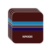 Personal Name Gift - SPODE Set of 4 Mini-Mousepad Coasters (blue design)