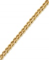 Twist and shine. YellOra™'s chic braided bracelet features interlocking links made from a combination of pure gold, sterling silver and palladium. Approximate length: 7-1/4 inches.