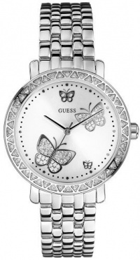 Guess Women's G86013L Silver Stainless-Steel Quartz Watch with White Dial Guess Women's G86013L Silver Stainless-Steel Quartz Watch with White Dial