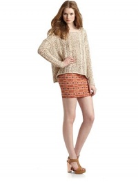 THE LOOKAllover loose knit constructionLong sleevesTHE FITAbout 24 from shoulder to hemTHE MATERIAL55% cotton/45% polyesterCARE & ORIGINHand washImportedModel shown is 5'10½ (179cm) wearing US size Small. THE LOOKAllover loose knit constructionLong sleevesTHE FITAbout 24 from shoulder to hemTHE MATERIAL55% cotton/45% polyesterCARE & ORIGINHand washImportedModel shown is 5'10½ (179cm) wearing US size Small.