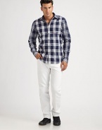 Cotton basic tailored in a freshly modern plaid statement.ButtonfrontCottonMachine washImported