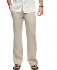 Keep your casual look polished with these lightweight linen pants from Perry Ellis. Keep your casual look polished with these lightweight linen pants from Perry Ellis.