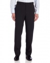 Louis Raphael Men's Textured Flex Check Flat Front Dress Pant with Comfort Waist