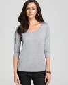 Blending soft cotton with sumptuous silk, this Eileen Fisher tee takes your essential layers to luxe status.