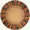 Area Rug 5x5 Round Contemporary Beige Color - Momeni New Wave Rug from RugPal
