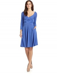 THE LOOKSatin crisscross design with gentle ruchingThree-quarter length sleevesGentle ruching, front and backV-backBack zip with hook-and-eye closureTHE FITAbout 39 from shoulder to hemTHE MATERIAL69% acetate/23% nylon/8% elastaneFully linedCARE & ORIGINDry cleanImportedModel shown is 5'10½ (179cm) wearing US size 4. THE LOOKSatin crisscross design with gentle ruchingThree-quarter length sleevesGentle ruching, front and backV-backBack zip with hook-and-eye closureTHE FITAbout 39 from shoulder to hemTHE MATERIAL69% acetate/23% nylon/8% elastaneFully linedCARE & ORIGINDry cleanImportedModel shown is 5'10½ (179cm) wearing US size 4.