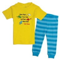 Bumkins Dr. Seuss 2 Piece Pajama Set, Yellow/Blue, 24 Months Bumkins Dr. Seuss 2 Piece Pajama Set, Yellow/Blue, 24 Months