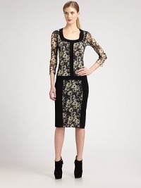Playful daisy-printed mesh, tailored with solid contrast panels for a graphic effect.ScoopneckThree-quarter sleevesPanel constructionSignature back loop detailAbout 30 from natural waistFully linedPolyamideDry cleanMade in ItalyModel shown is 5'9½ (176cm) wearing US size Small. Additional Information Women's Premier Designer & Contemporary Size Guide Playful daisy-printed mesh, tailored with solid contrast panels for a graphic effect.ScoopneckThree-quarter sleevesPanel constructionSignature back loop detailAbout 30 from natural waistFully linedPolyamideDry cleanMade in ItalyModel shown is 5'9½ (176cm) wearing US size Small. Additional Information Women's Premier Designer & Contemporary Size Guide