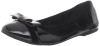 Jessica Simpson Lainey Flat (Little Kid/Big Kid),Black Patent/Velvet,4.5 M US Big Kid