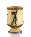 Revered by Native Americans, Kokopelli gives your bathroom an authentically Southwestern vibe. Saddle stitching frames the dancing deity on this dimpled tumbler.