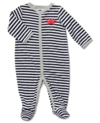 He'll be comfy and cozy in this stripe terry snap up sleep in play from Carter's. Head-to-toe snaps help make diaper changes fast. He'll be comfy and cozy in this stripe terry snap up sleep in play from Carter's. Head-to-toe snaps help make diaper changes fast.
