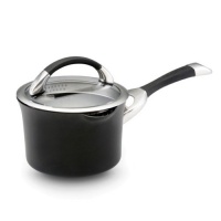 Circulon Symmetry Hard Anodized Nonstick Covered Straining Saucepan, 2-Quart Circulon Symmetry Hard Anodized Nonstick Covered Straining Saucepan, 2-Quart