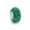 Bling Jewelry .925 Sterling Silver Teal Green Swarovski Crystal Bead Pandora Compatible
