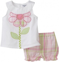 Hartstrings Baby-Girls Newborn Sateen Top And Plaid Short Set, White, 12 Months Hartstrings Baby-Girls Newborn Sateen Top And Plaid Short Set, White, 12 Months