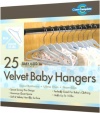 Closet Complete Baby Size Ultra Thin No Slip Velvet Hangers, Baby Powder Blue, Set of 25