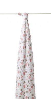 aden + anais Cozy Muslin Swaddling Wrap, Star Light/Pink Dots aden + anais Cozy Muslin Swaddling Wrap, Star Light/Pink Dots