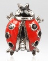 From the Pins Collection, add a glimmering flourish to any outfit with the Caroline Lady Bug Tack Pin.Enamel and crystalSilvertoneHandmade, hand-enameled and hand-set0.5L X 0.25WImported
