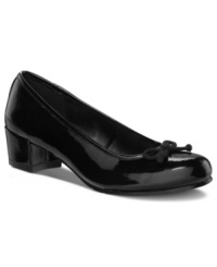 With this sweet block heeled shoe by Jessica Simpson, she'll reach new heights without loosing her balance. With this sweet block heeled shoe by Jessica Simpson, she'll reach new heights without loosing her balance.
