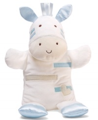 Everyday is an adventure for baby with GUND Safari Friends! This white zebra has ears that crinkle, an embroidered heart and a satin tail – all for baby to discover. Everyday is an adventure for baby with GUND Safari Friends! This white zebra has ears that crinkle, an embroidered heart and a satin tail – all for baby to discover.