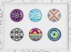 Bubble Buttons Home Button Sticker Patterns Pack