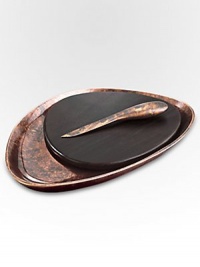 Nambe Pebble Cheeseboard with Knife Nambe Pebble Cheeseboard with Knife